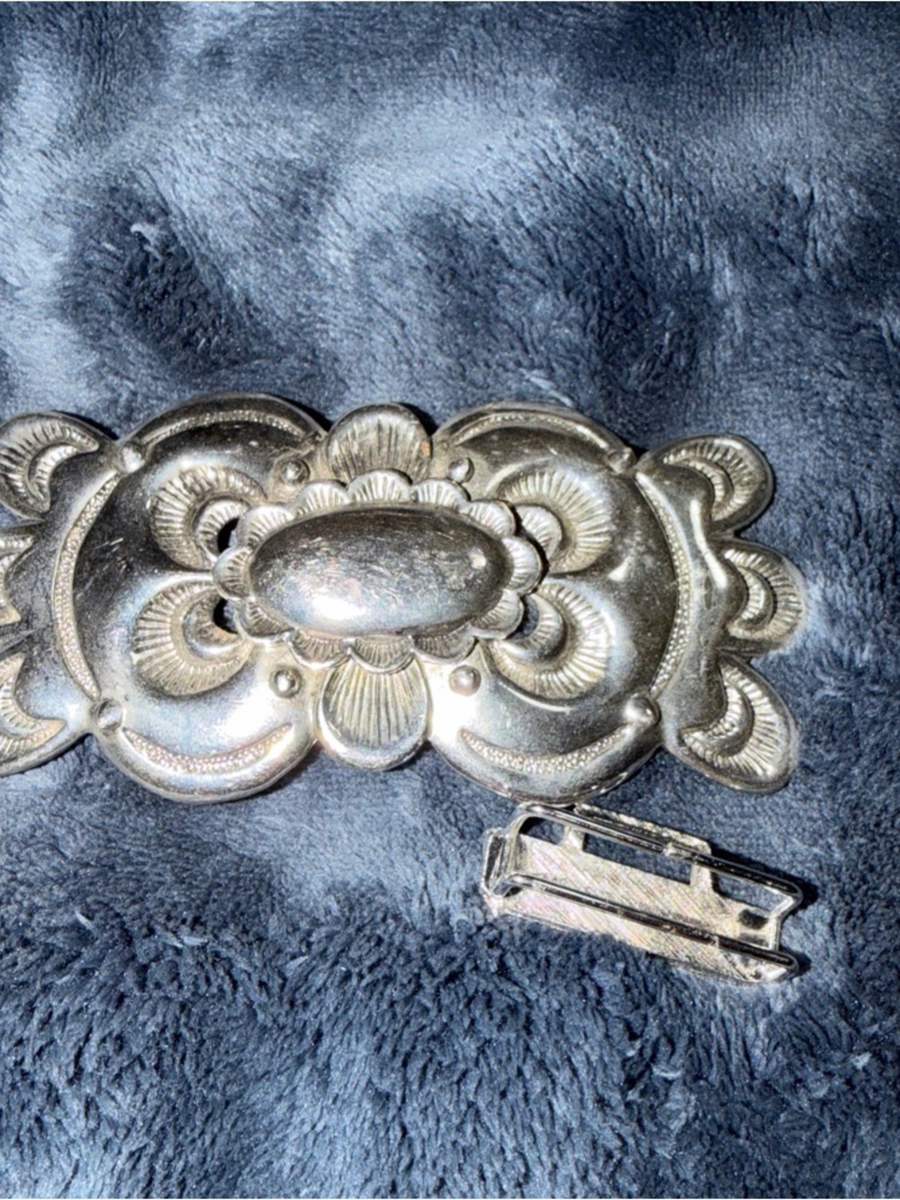 🫶🏼Dotty Smith Vintage Belt Buckle Silver Floral Western - Women's Accessory